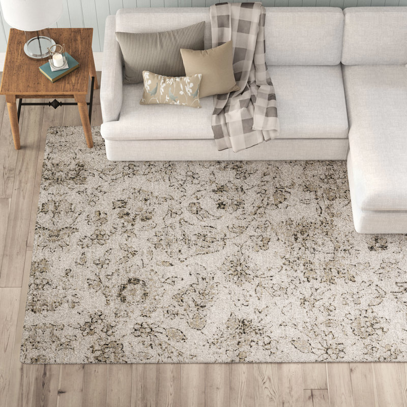 Floral Ivory Area Rug & Reviews Birch Lane